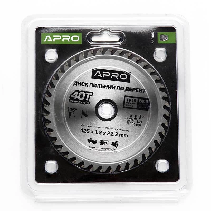 Диск пиловий до дерева 125х22,2х40Т APRO - Зображення 5