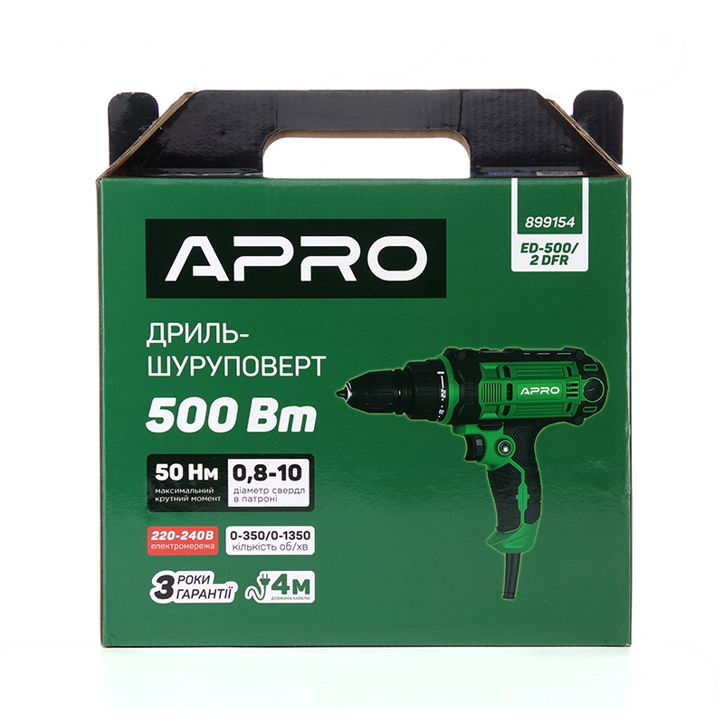 Дрель-шуруповерт сетевой ED-500/2 DFR APRO [10]