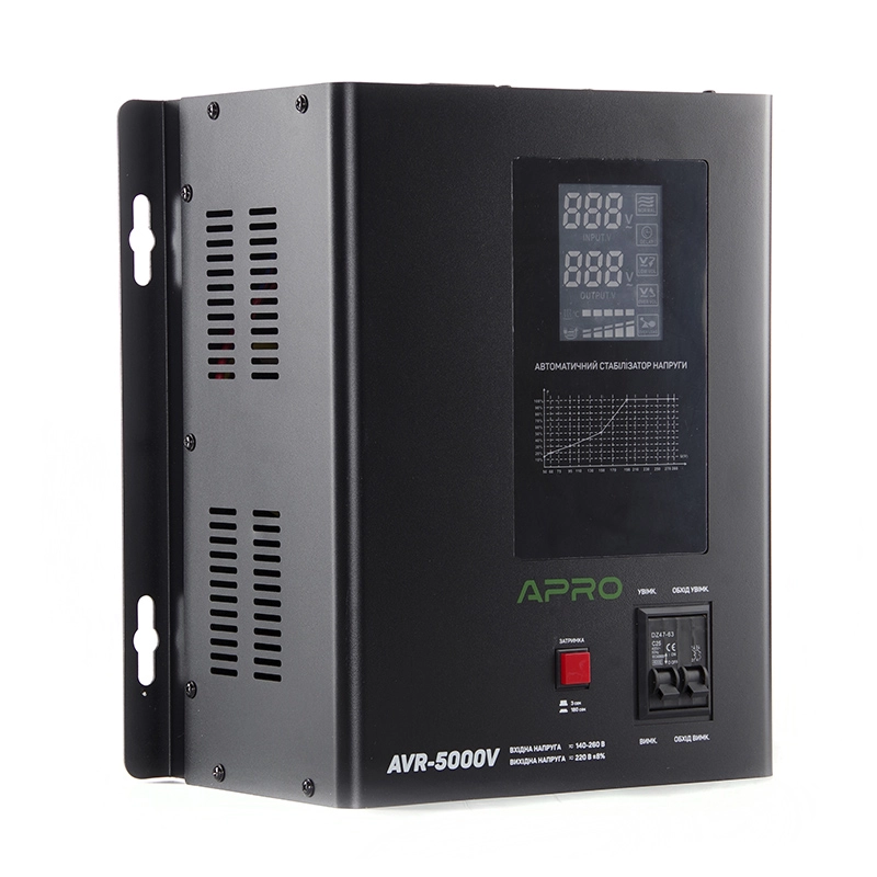 Стабілізатор напруги релейний AVR-5000V (підвісний) APRO - Зображення 3