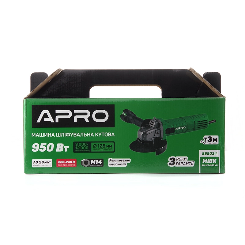 Кутошліфувальна машина (болгарка)  Ø125 AG-125/950 VQ APRO [11]