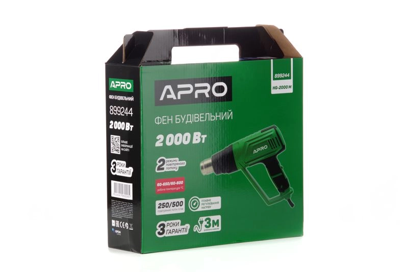 Фен строительный HG-2000 M APRO [7]