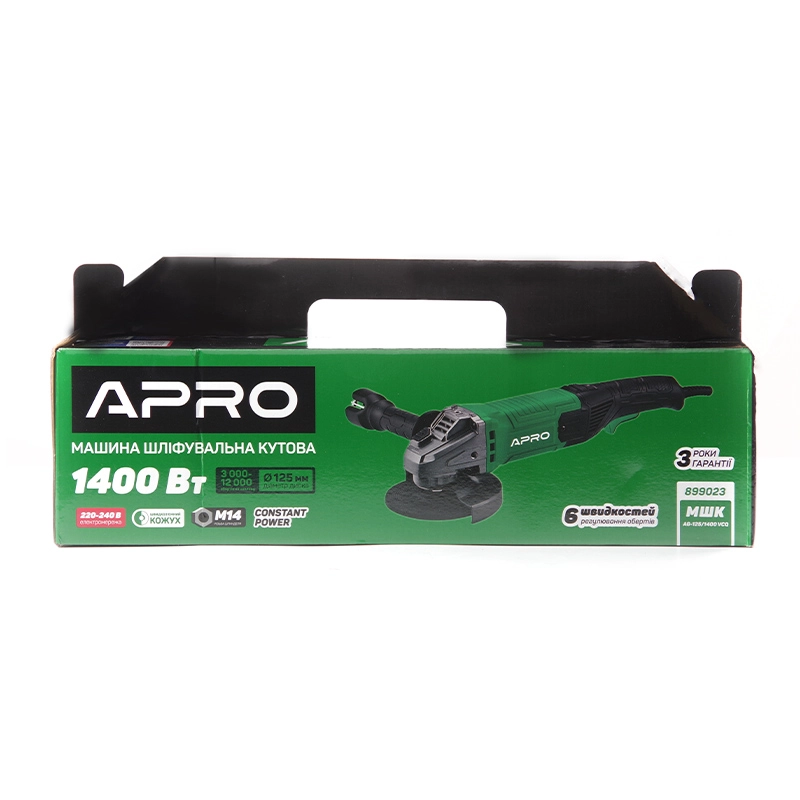 Углошлифовальная машина (болгарка) Ø125 AG-125/1400 VCQ APRO [8]