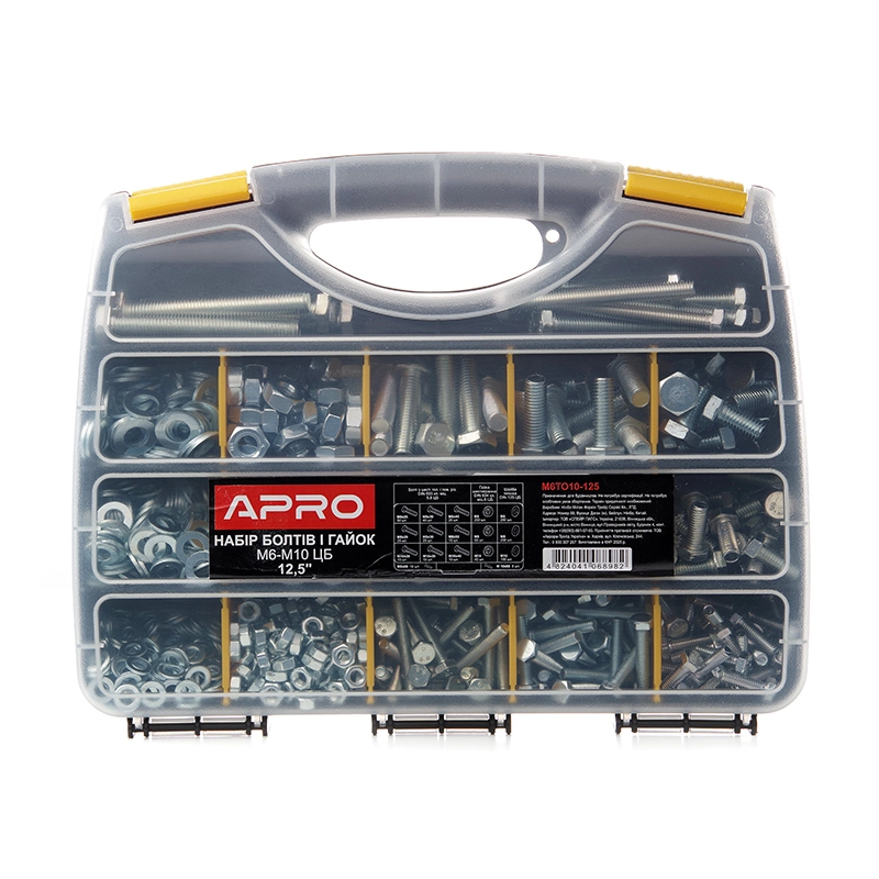 Набор болтов и гаек M6–M10 ЦБ 12,5'' 320х260х60мм APRO [1]