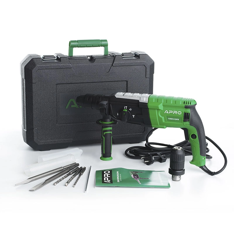 Перфоратор прямой APRO 3,5 Дж, 1050В, SDS+, 1050H DFR, кейс - Изображение 2