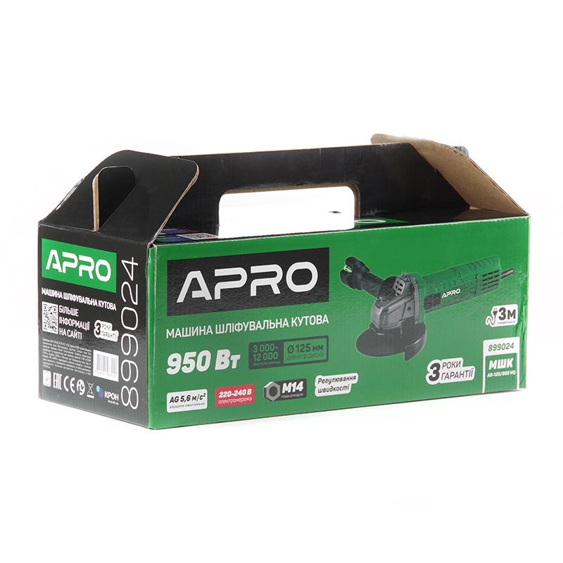 Кутошліфувальна машина (болгарка)  Ø125 AG-125/950 VQ APRO [10]