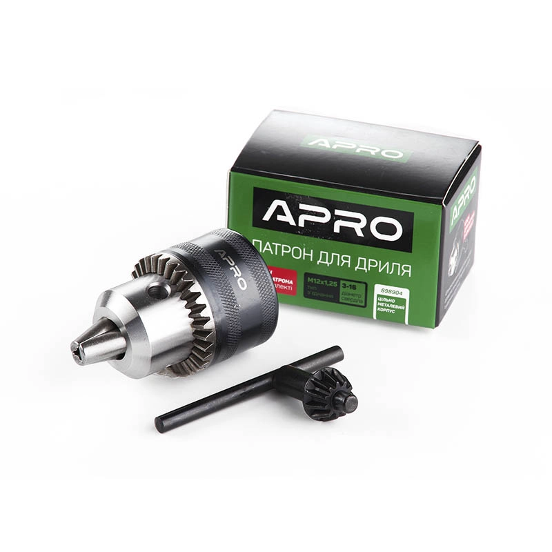 Патрон для дрели с ключом M12*1,25, 3,0-16мм APRO - Изображение 3