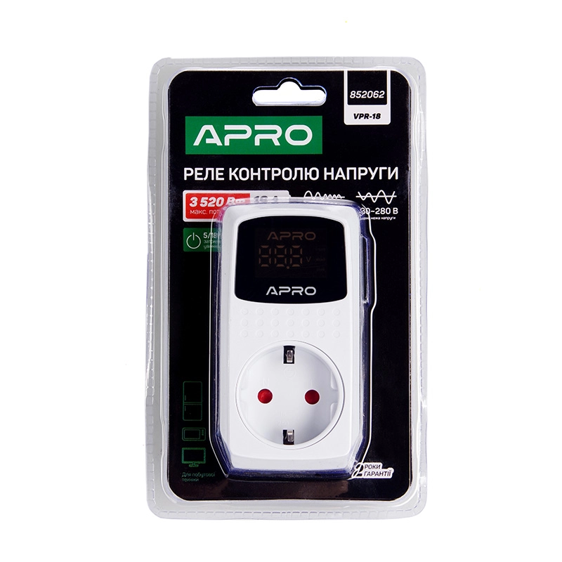 Автоматическое реле напряжения VPR-18 140-280В 3,52 кВт APRO [4]