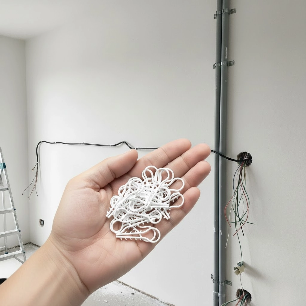 Дюбель-ёлочка APRO Ø12 белый для круглого кабеля