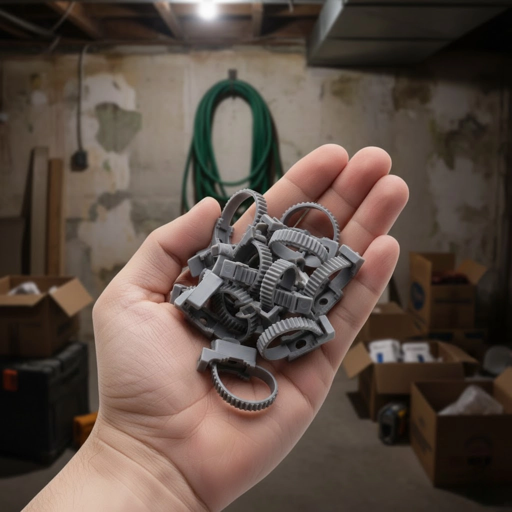 Ремінцеве кріплення APRO 10×120 мм сіре в роботі