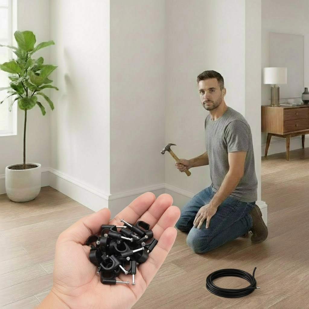 Кабельна кліпса APRO 14 мм чорна для круглого кабелю