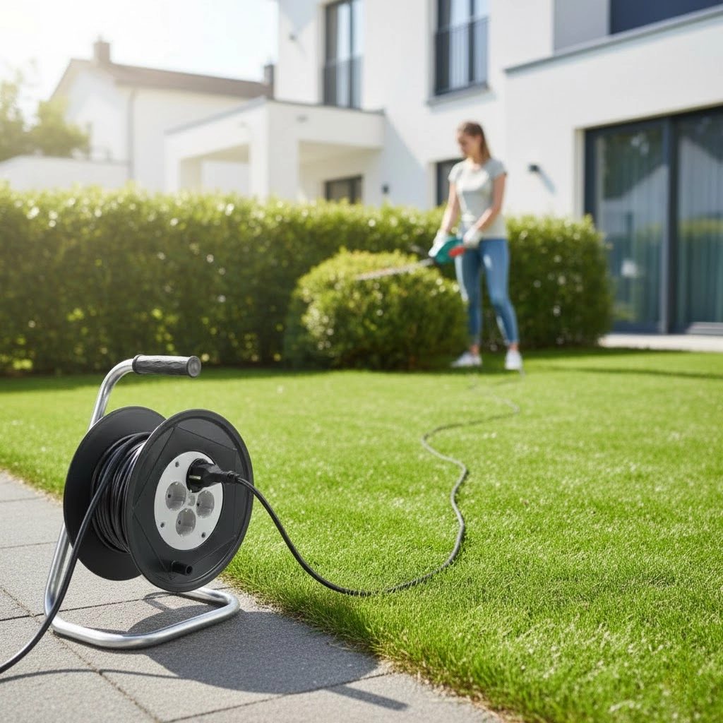 Удлинитель на катушке с заземлением 25 м APRO