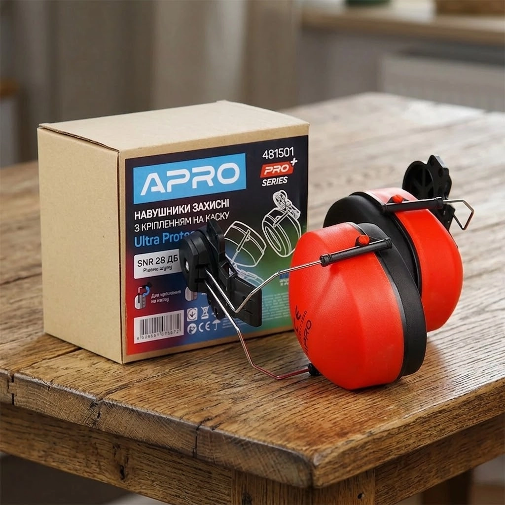 Защитные наушники APRO Ultra Protection для каски с показателем SNR 28 дБ