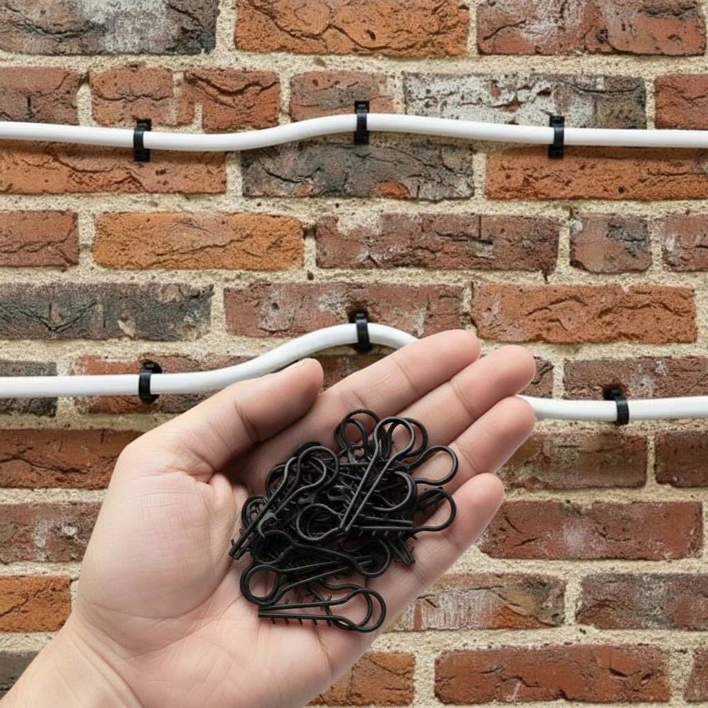 Дюбель-ёлочка Ø10 для круглых проводов чёрный APRO