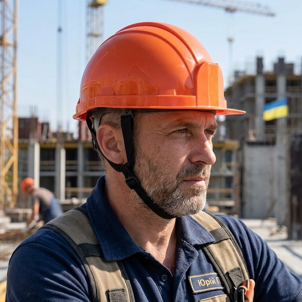 Каска защитная оранжевая APRO