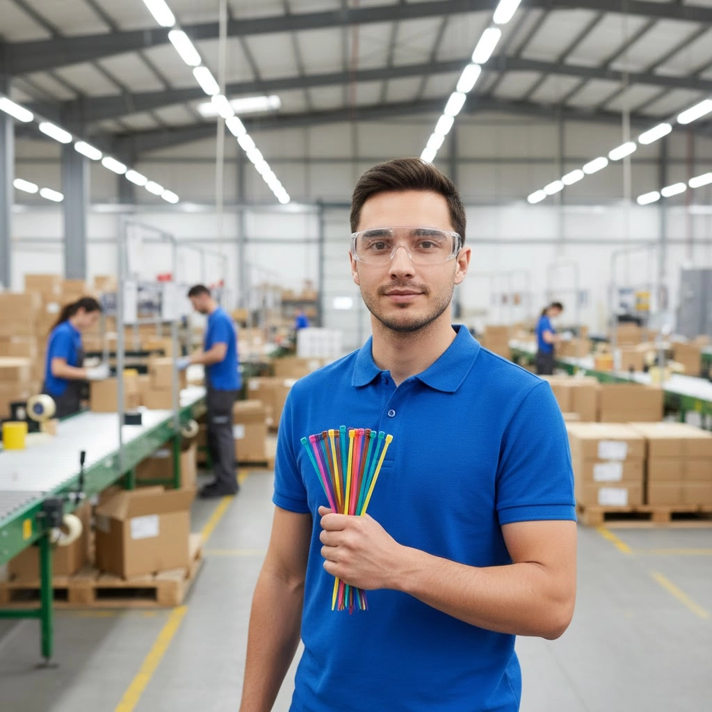 Кабельная стяжка с низким профилем замка 8x400 жёлтая APRO