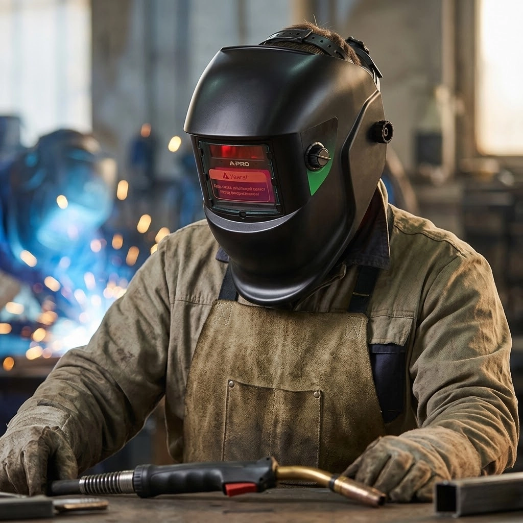 Автоматическая сварочная маска APRO MZ-4000 с затемнением DIN 9-13