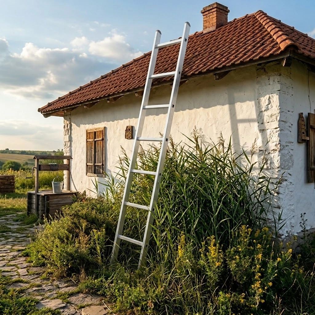 Лестница приставная алюминиевая 7 ступеней APRO