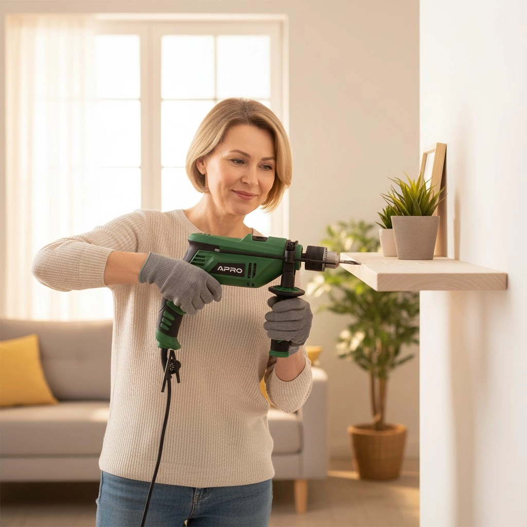 потужний ударний дриль APRO 13/850 К