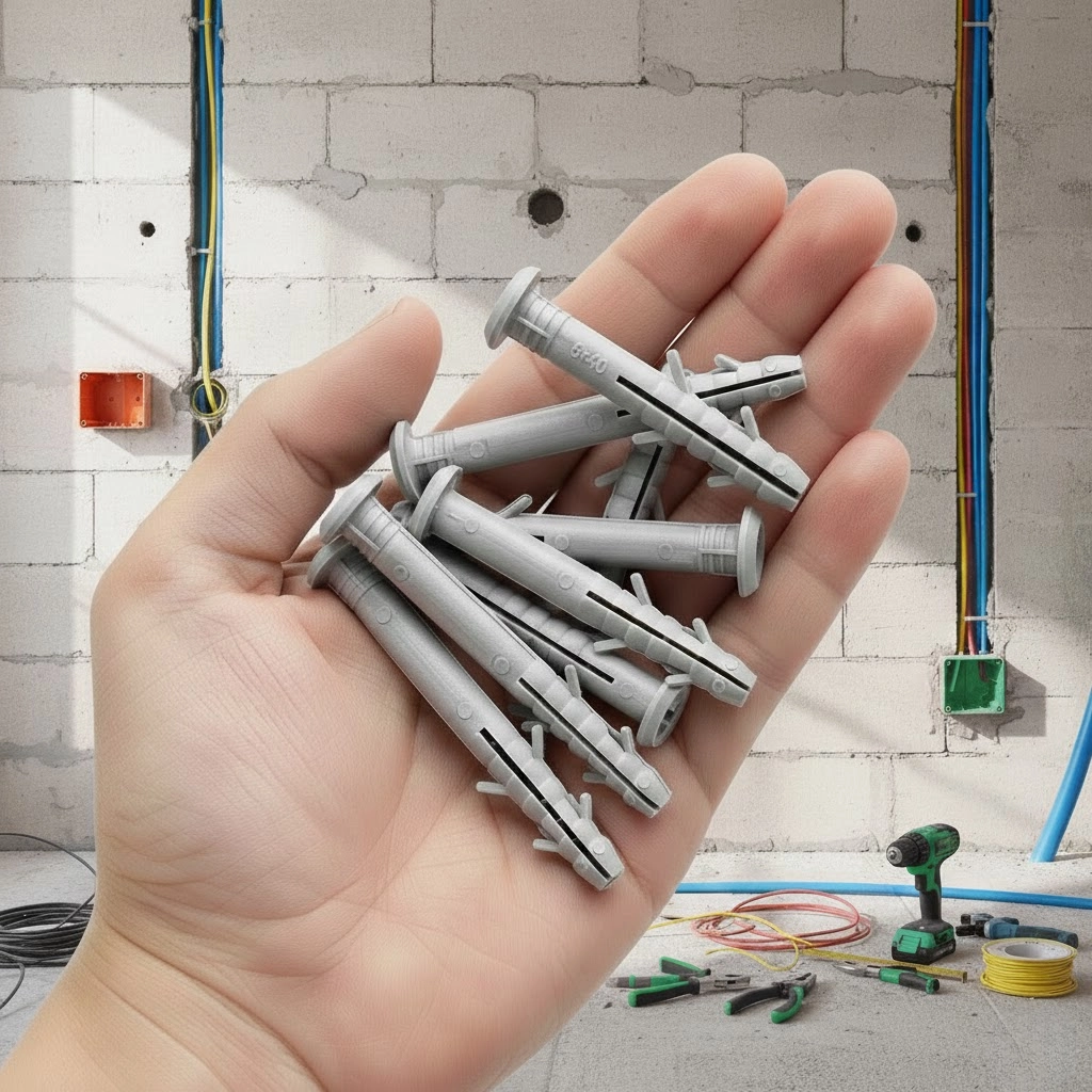 Дюбель 6x40 поліетиленовий з бортиком гриб