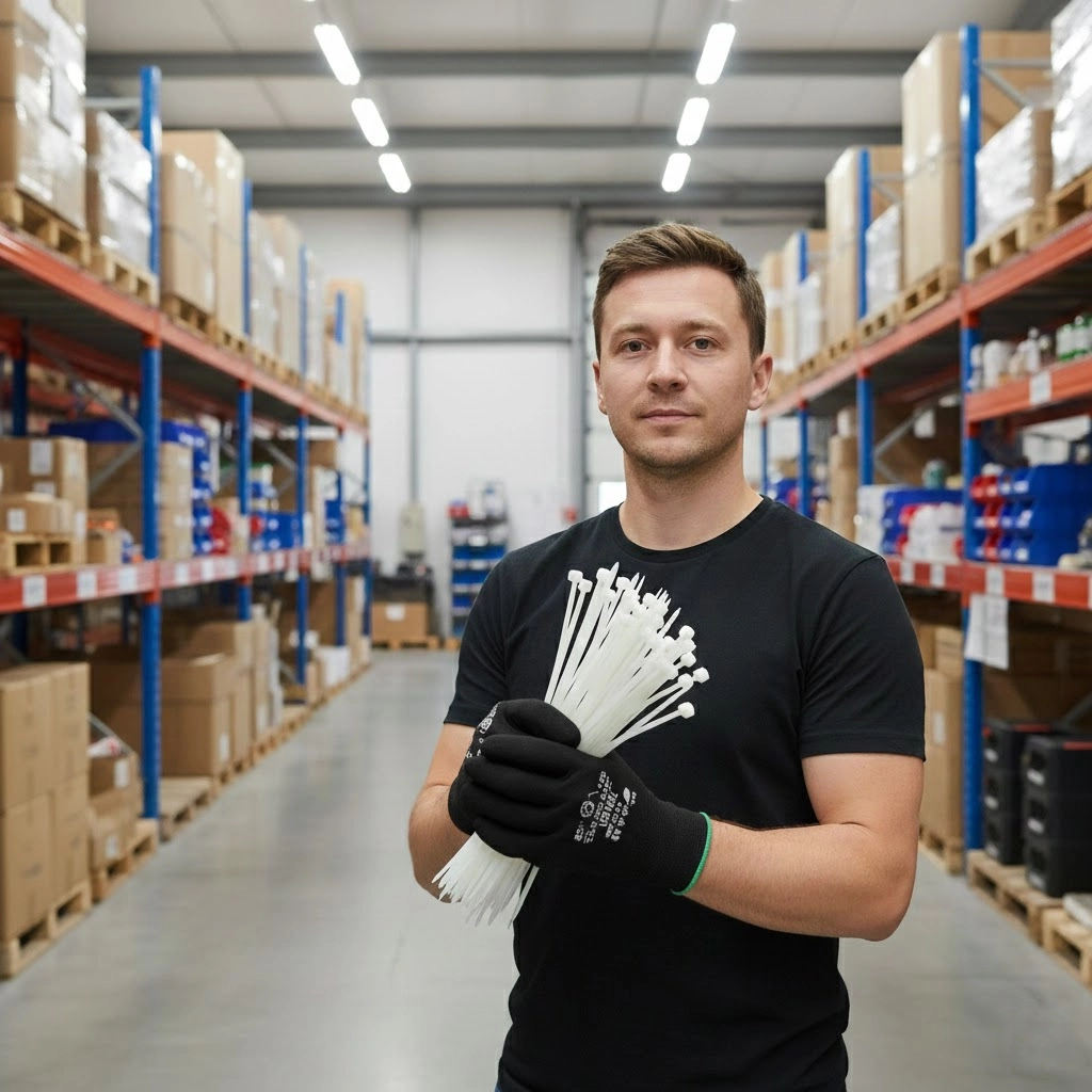 Кабельная стяжка APRO 3,6x200 белая