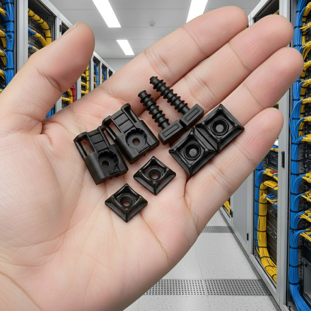 Майданчик універсальний APRO 20x20 мм для кабельних стяжок чорний