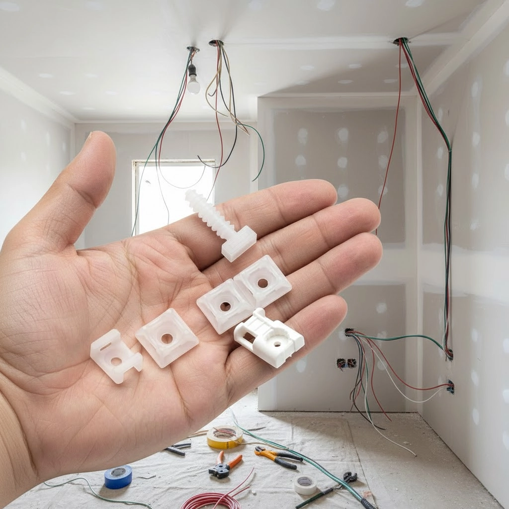 Майданчик універсальний 20x20 мм з отвором білий APRO