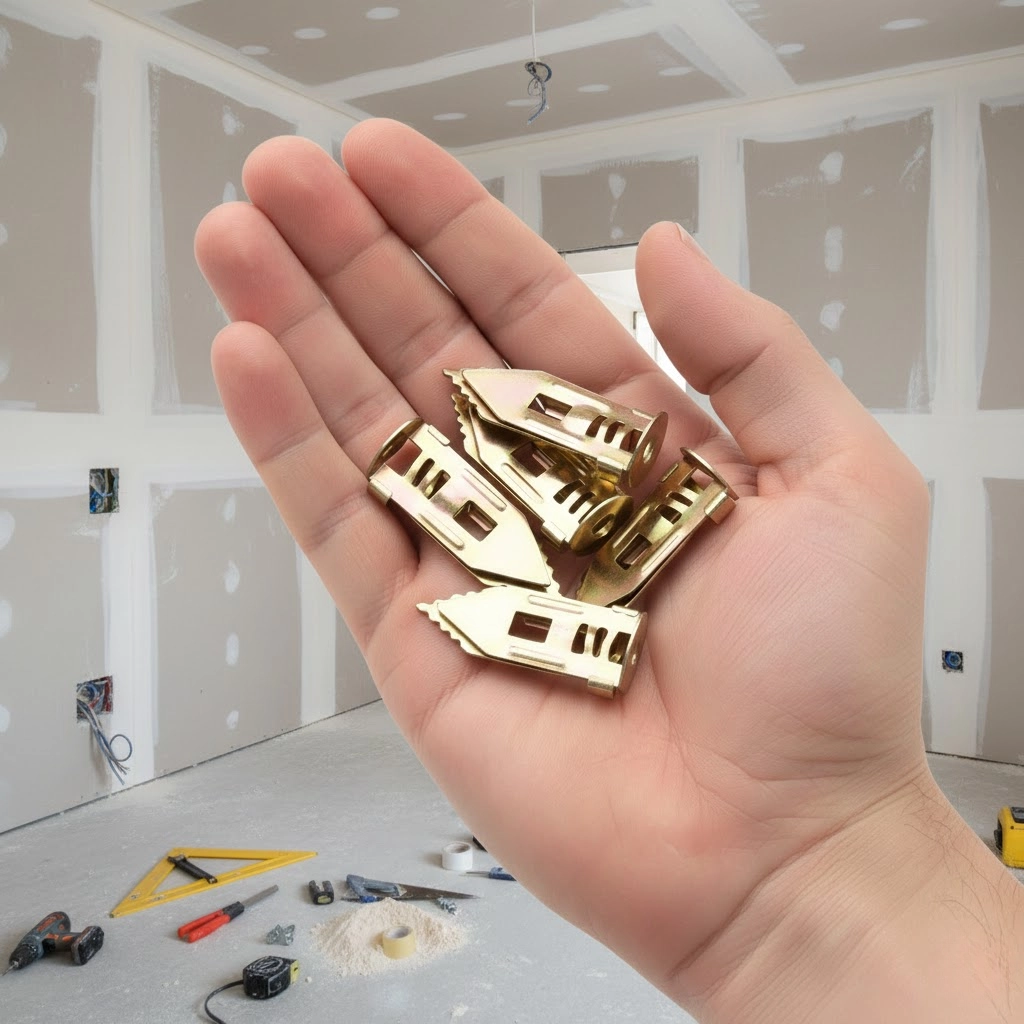 Металлический дюбель для гипсокартона 30 мм с плоским бортиком