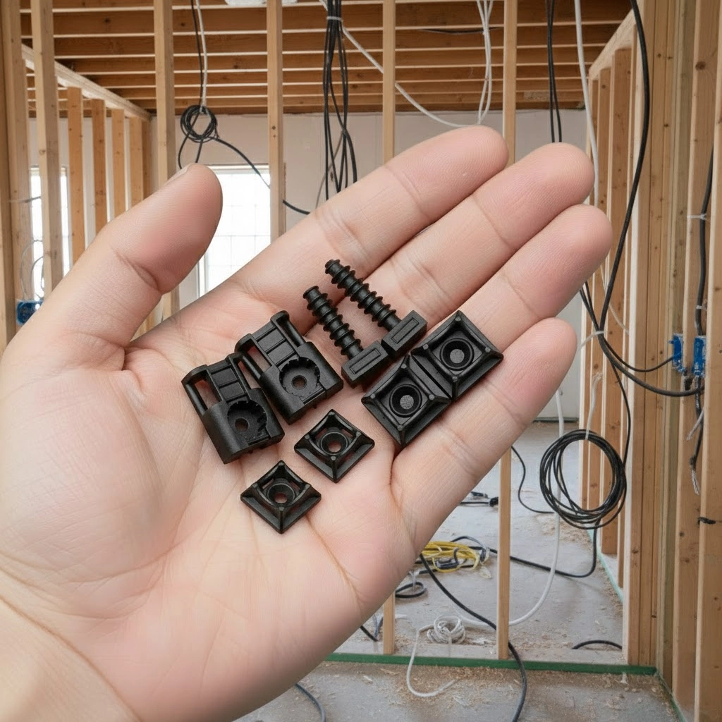 Майданчик універсальний 20x20 мм з отвором чорний APRO