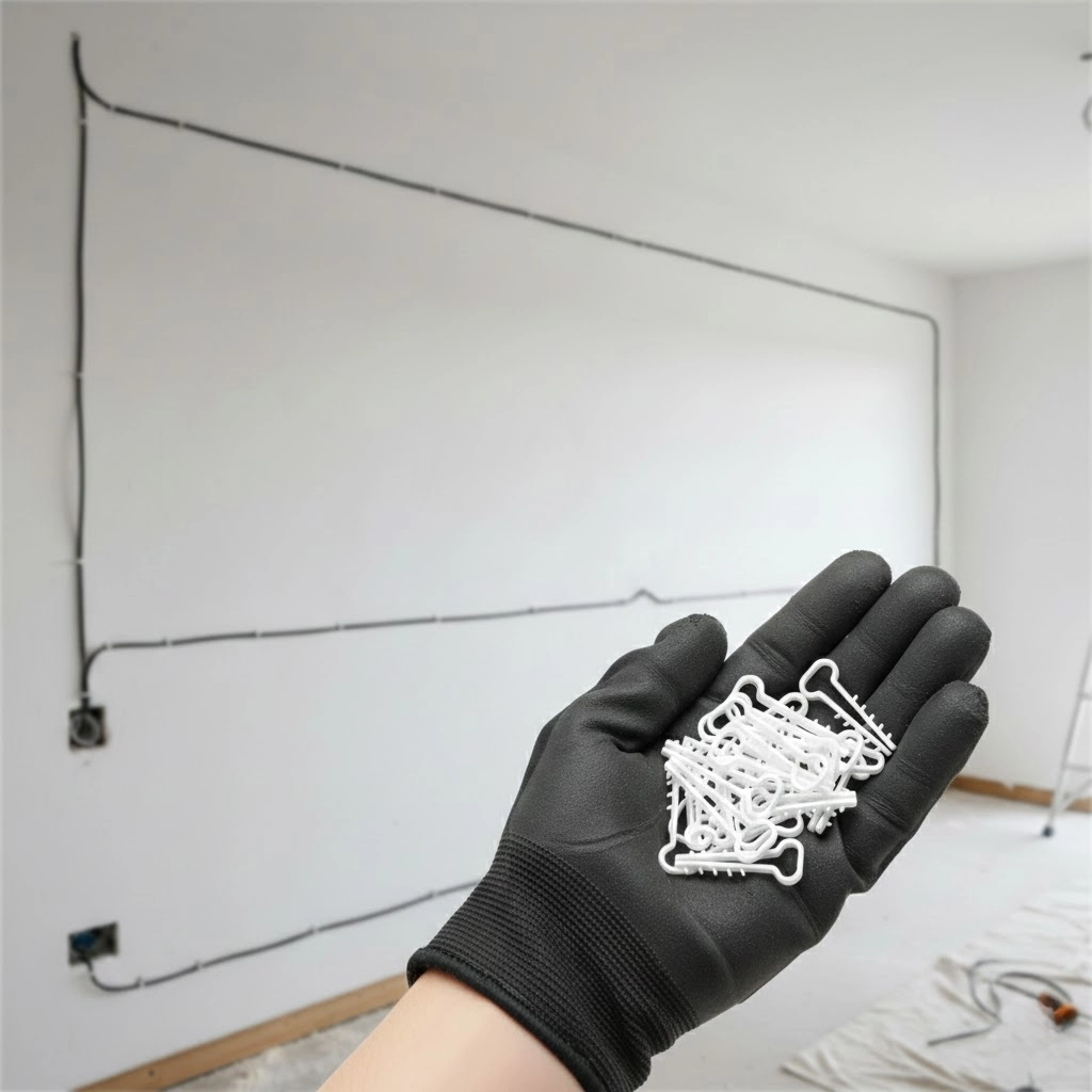 Дюбель-ялинка APRO 10x5 білий для плоского кабелю