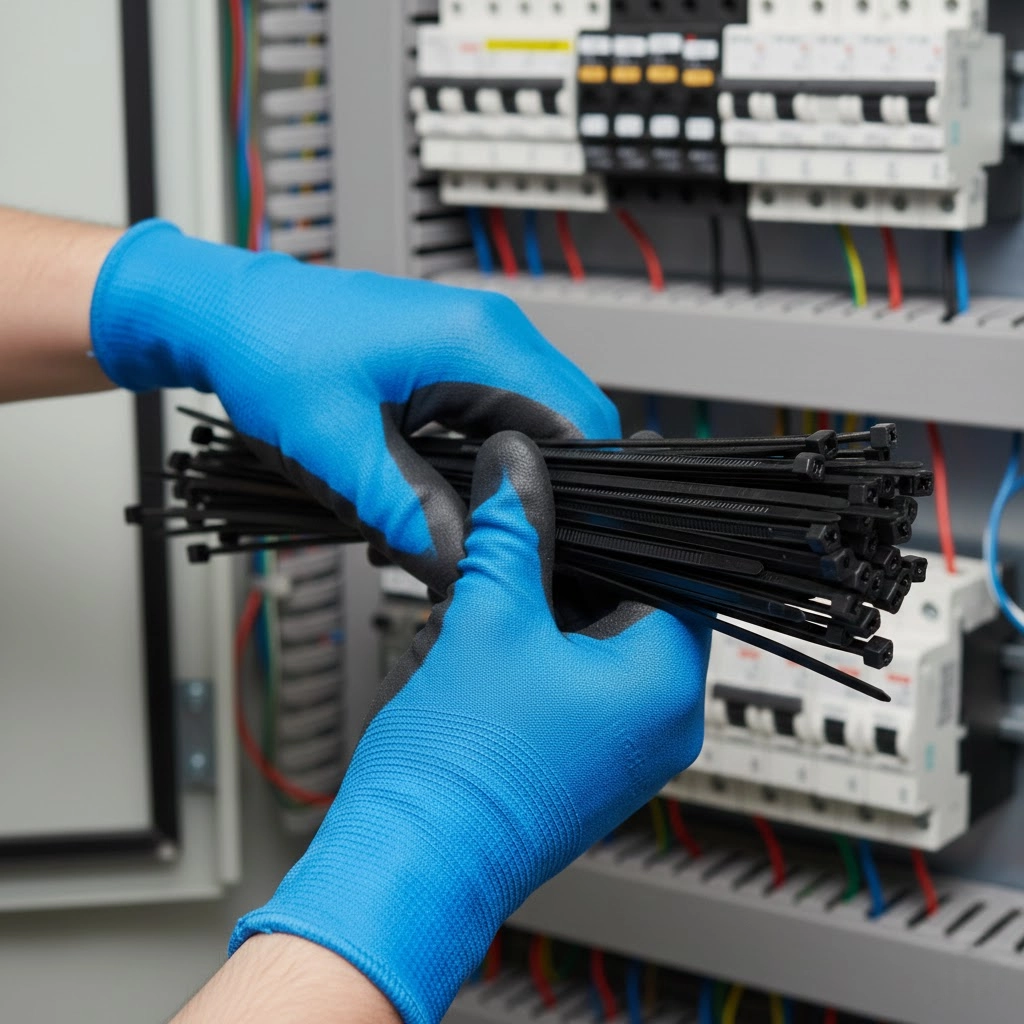 Кабельная стяжка 5x500 черная APRO