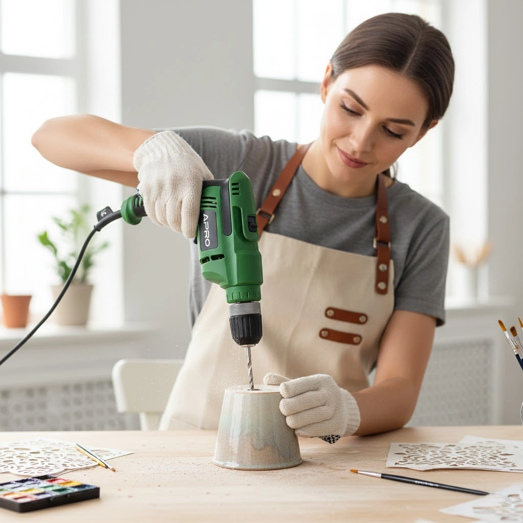 компактная и универсальная дрель APRO 550 К