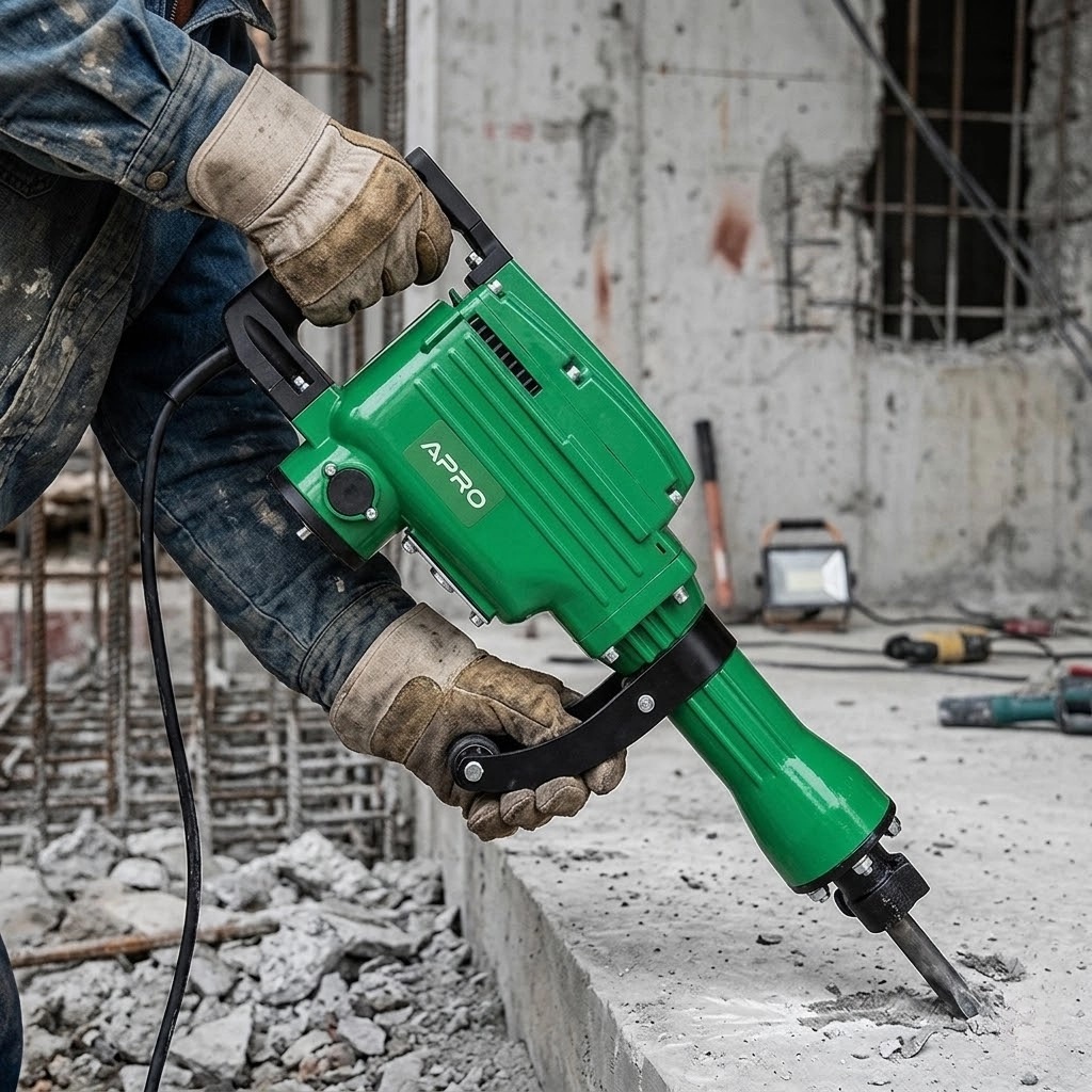 Відбійний молоток APRO DH-1745 з енергією удару до 45 Дж для демонтажу