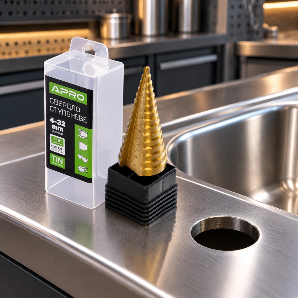 Ступінчасте свердло APRO 4-32 мм