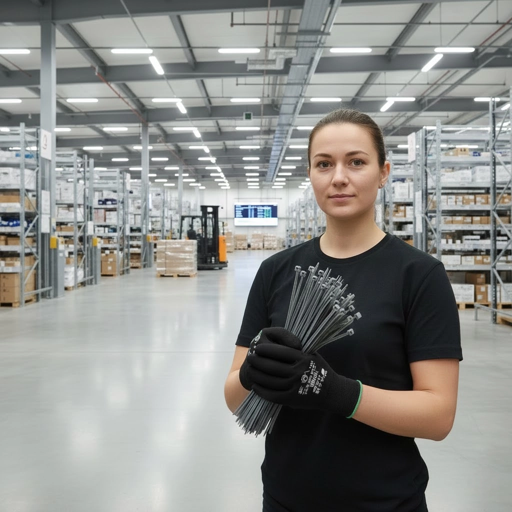 Стяжка кабельна 4x300 сіра APRO для ковпаків авто