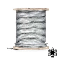 Трос оцинкований 10мм DIN 3060 (6х19 + FC) бухта 100м APRO