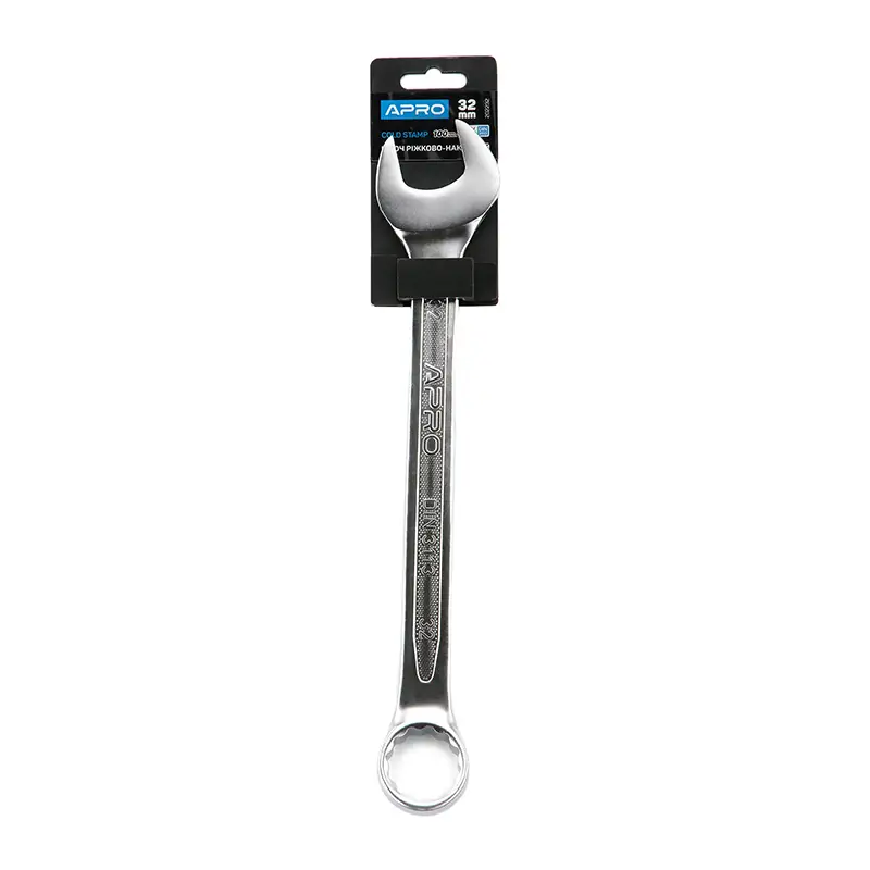 Ключ рожково-накидный CrV 32мм (холодный штамп DIN3113) APRO