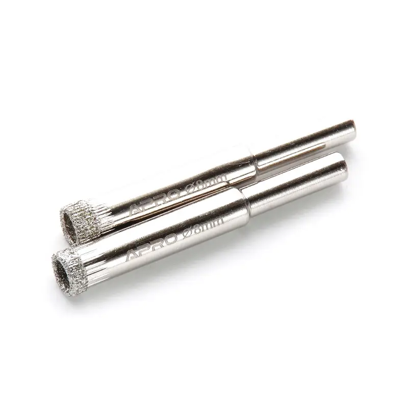 Сверло трубчатое с алмазным напылением 8 мм (3 шт в пачке) APRO
