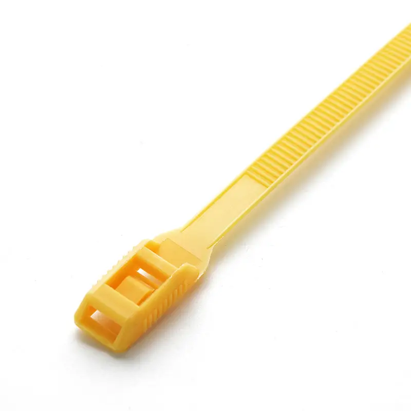 Стяжка кабельная с низким профилем замка 8x400 желтый (100шт) APRO