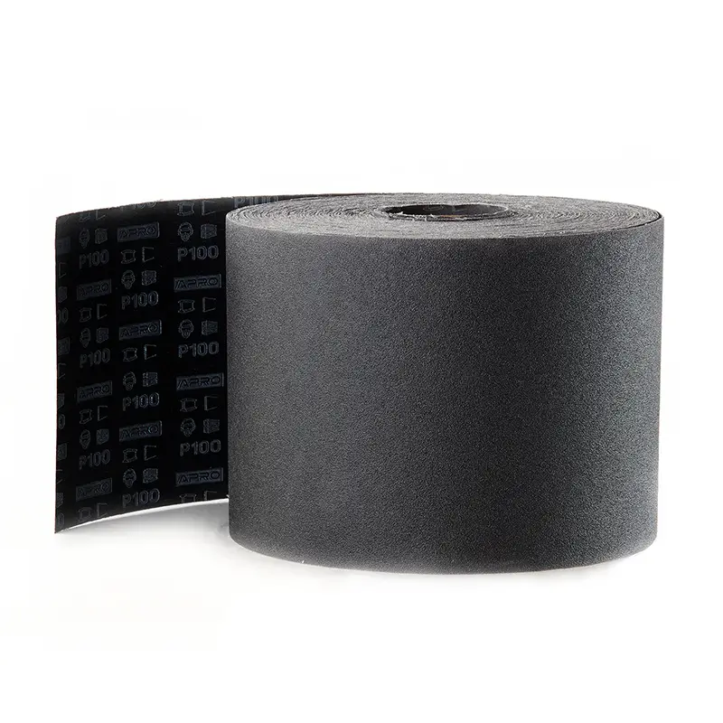 Бумага шлифовальный тканевый рулон (карбид кремния) 200мм*50м P100 APRO