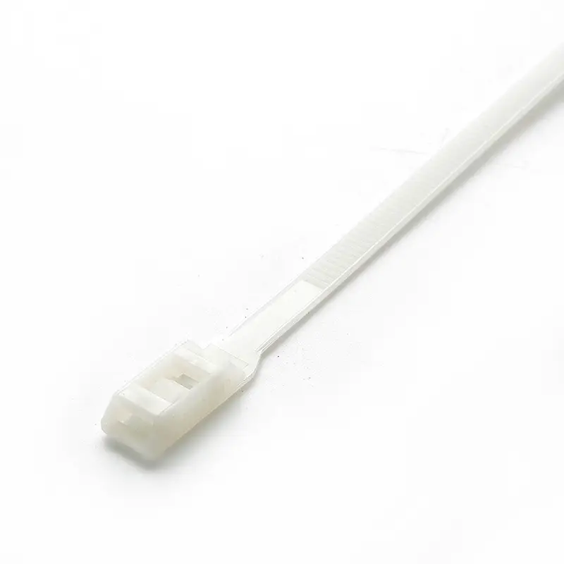 Стяжка кабельная с низким профилем замка 8x400 белая (100шт) APRO